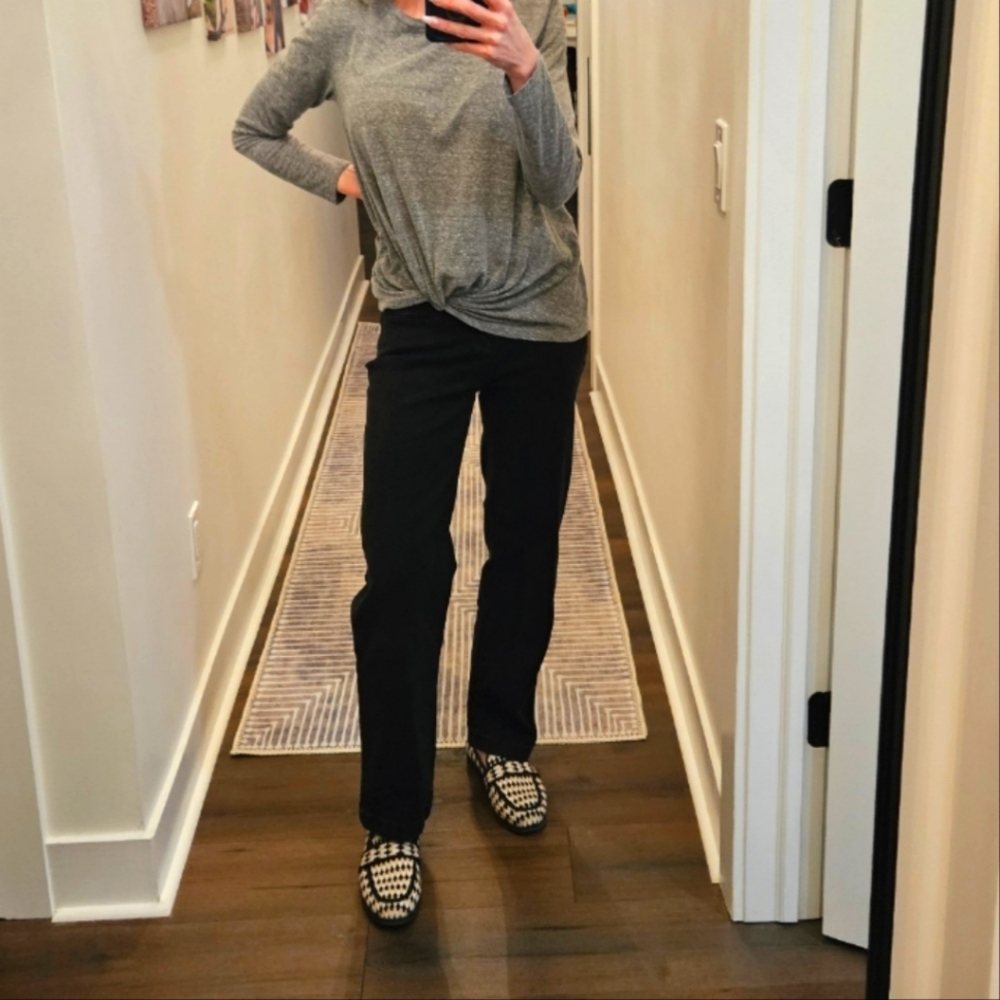 SIDEFEEL Black Wide-Leg Jeans - Size 4